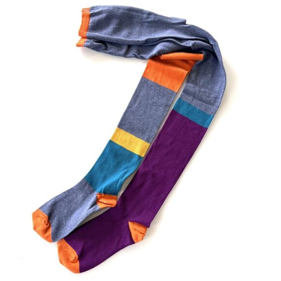 NWOT Raspberry Plum Color-block Tights - Picture 3 of 3